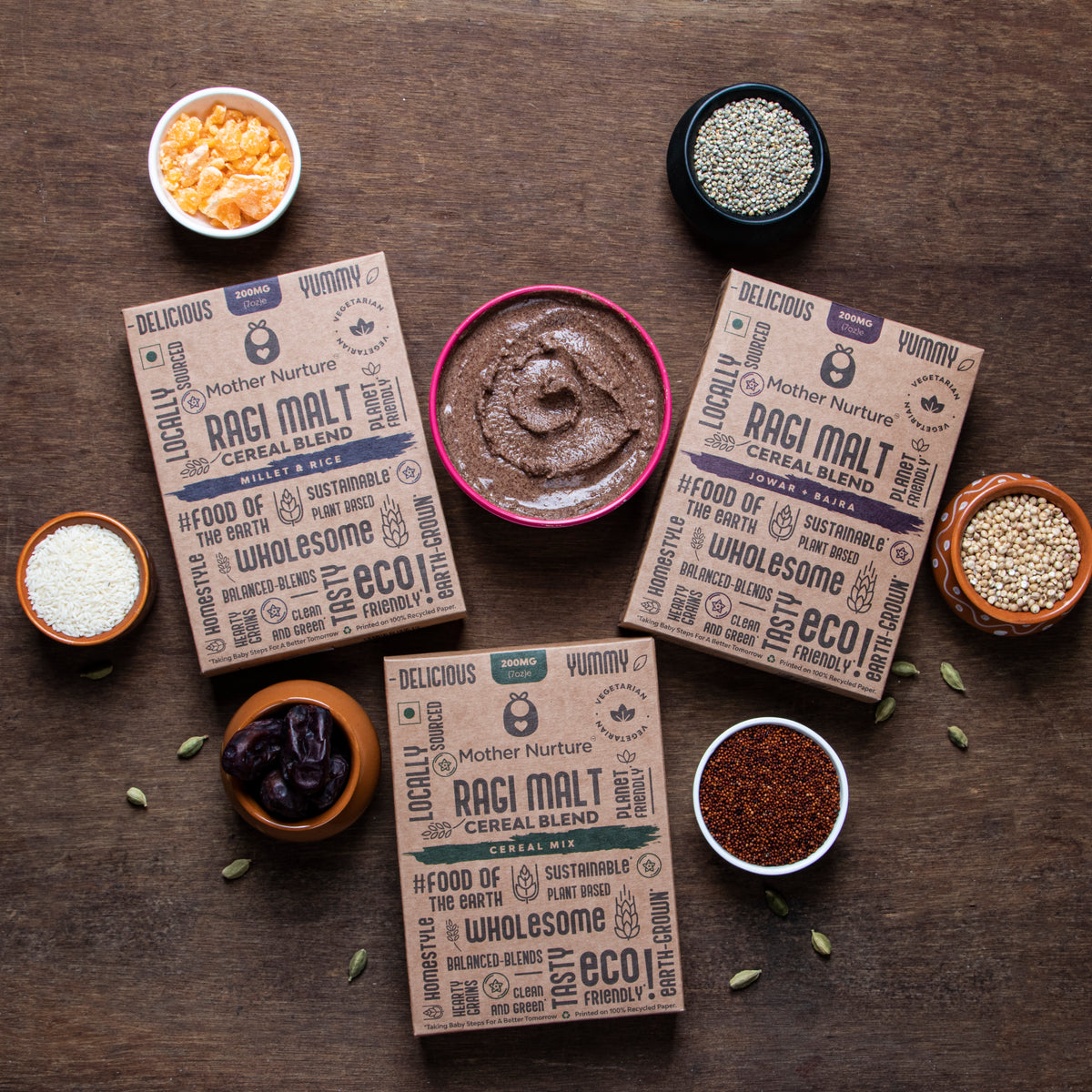 Buy Baby Cereal For Babies By Mother Nurture- Ragi Cereal