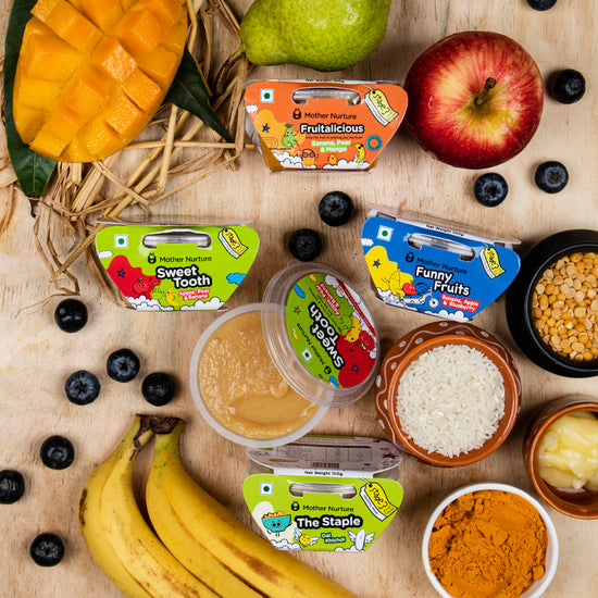 Sweet Tooth + Funny Fruits + Fruitalicious + The Staple (Dal Khichidi) (Multi-Pack) - 100g
