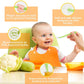 Chic Buddy Soft tip Silicon Spoons for Baby Feeding, First Stage Spoons for Babies (Green and Blue) Pack of 2