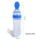 LuvLap Feeding Spoon with Squeezy food Grade Silicone Feeder bottle, 90ml, Blue