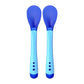 LuvLap Tiny Love Heat Sensitive Baby Feeding Spoons Set, 2 pcs Blue